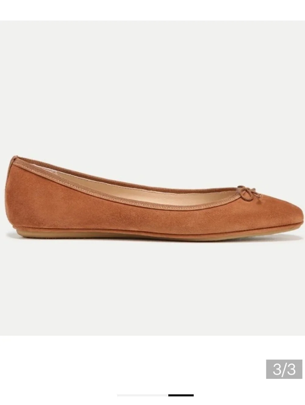VERONICA BEARD SQUARE TOED BEATRIX SUEDE BALLET FLAT HAZELWOOD SZ 10